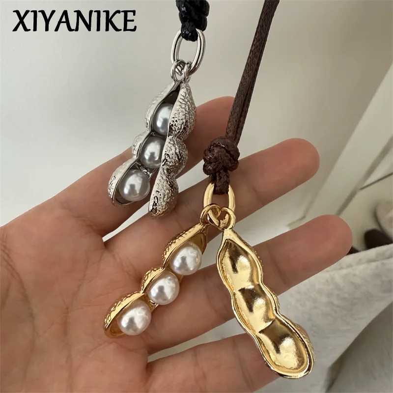 XIYANIKE изысканные длинные ожерелья с горошком для женщин, новый модный свитер, веревочная цепочка, ювелирный аксессуар, подарок для вечеринки, оптовая продажа Бижутерия