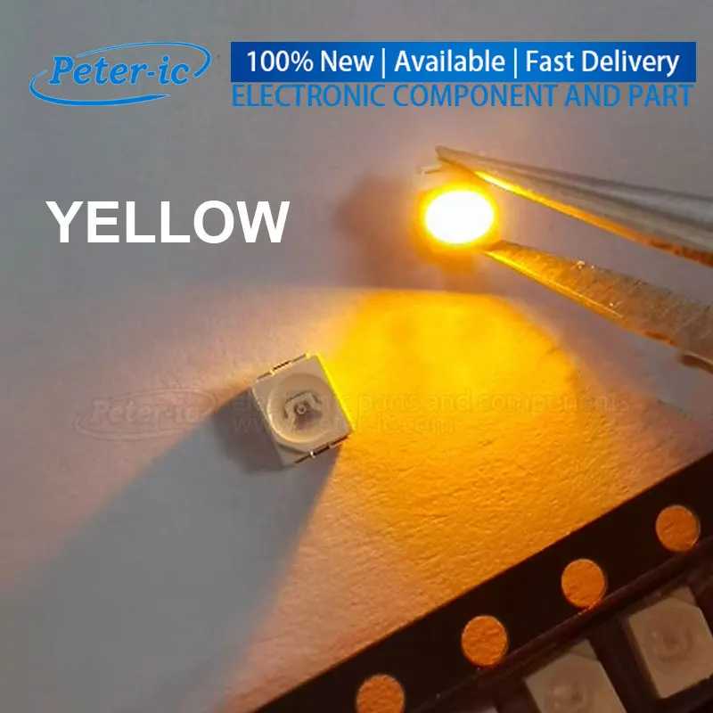 Фотография №4 товара (100 шт.) 3528 1210 SMD светодиодные диоды, красный, оранжевый, желтый,