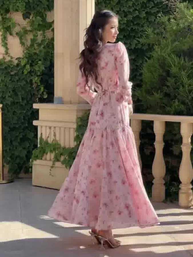 Фотография №3 товара Ид женское платье Абая с принтом сладкий Дубай Vestidos Largos
