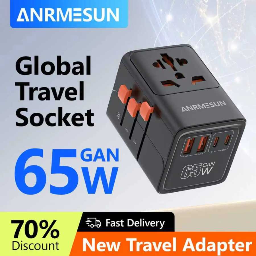 Универсальный дорожный адаптер с 4 розетками переменного тока, 1 USB-порт, 2 Type-C PD, 25 Вт, универсальная быстрая зарядка на вилке ЕС, Великобритании, США, AUS Системы умного дома