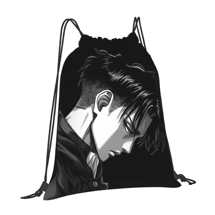 Фотография №1 товара 1 шт. Сумка-мешок с завязками Levi Ackerman Cool Anime Attack
