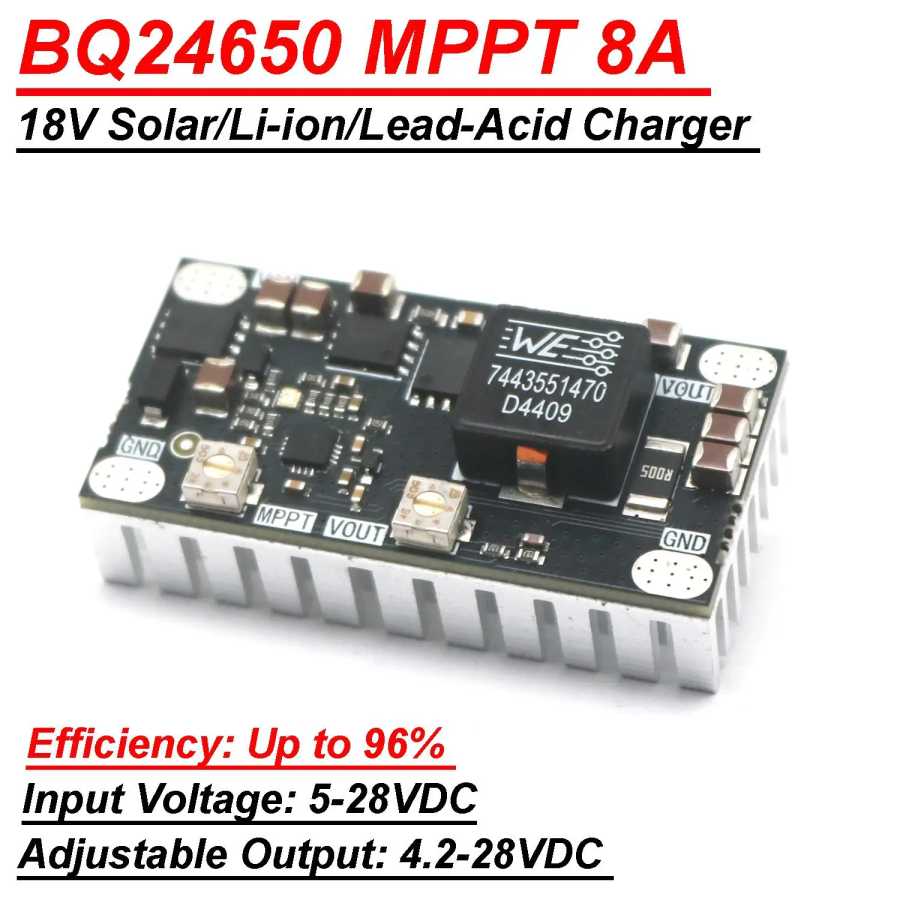 Фотография №1 товара 8A BQ24650 Зарядное устройство MPPT Солнечный контроллер 2S 3S 4S