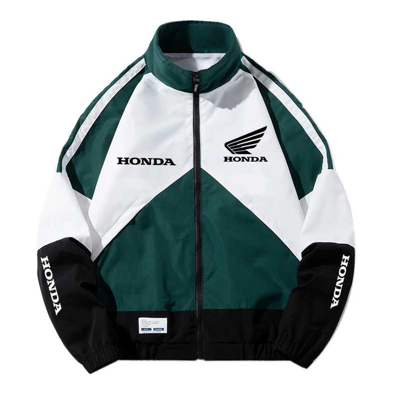 Новая мужская куртка Honda 2026 &ndash; Ветрозащитная куртка &ndash; Куртка в стиле хип-хоп для уличной моды &ndash; Гоночный костюм &ndash; Модная женская куртка на молнии от трендового бренда Пальто и куртки