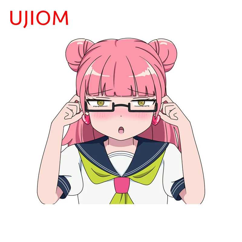 Наклейки на стену UJIOM Miyu с очками, милые наклейки для игровой комнаты, декор для компьютерного корпуса, интересные украшения для детской комнаты, декор для Power Bank Украшения для дома