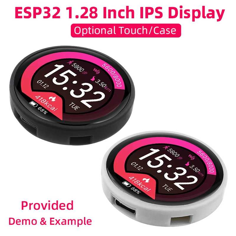 ESP32 C3 LVGL для Arduino WiFi и Bluetooth макетная плата 1,28 дюйма 240*240 IPS LCD TFT модуль умного дисплея дополнительный чехол Компьютерные комплектующие