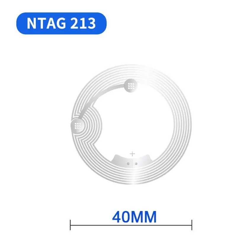 Фотография №5 товара Наклейка-этикетка JABS-50Pcs NTAG213, 13,56 МГц, ISO14443A, наклейка NTAG 213, метки
