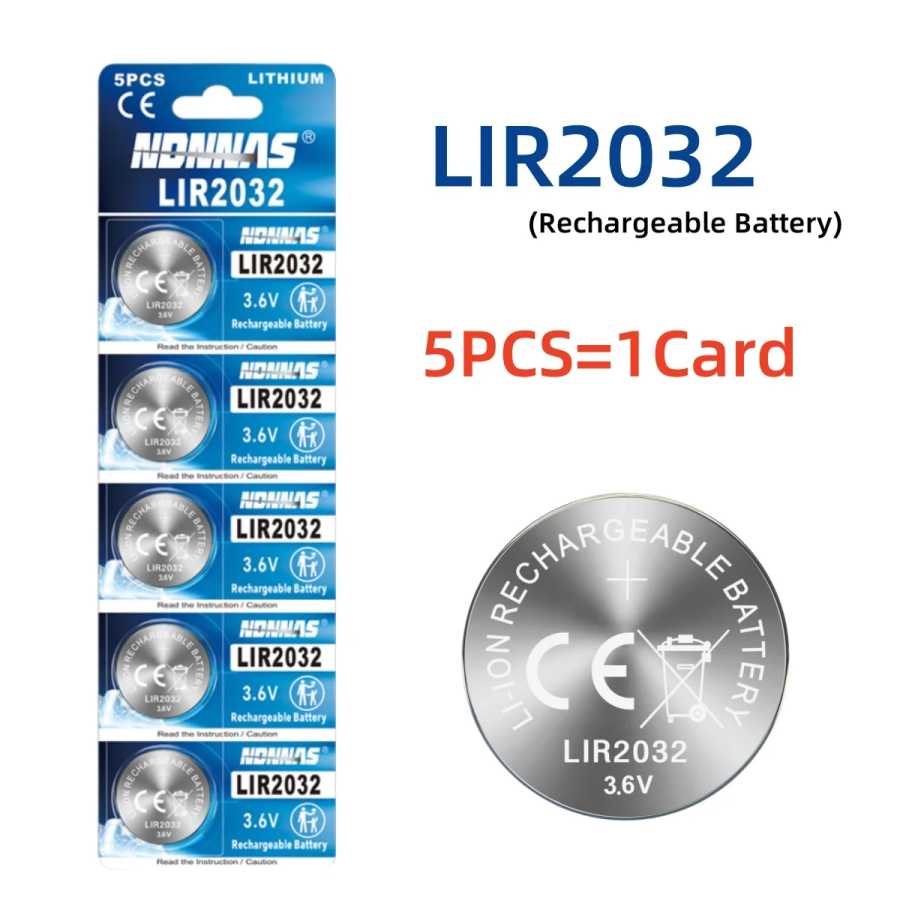Фотография №5 товара 1-10 шт. LIR2032 кнопочная батарея 2032 3,6 В перезаряжаемая батарея