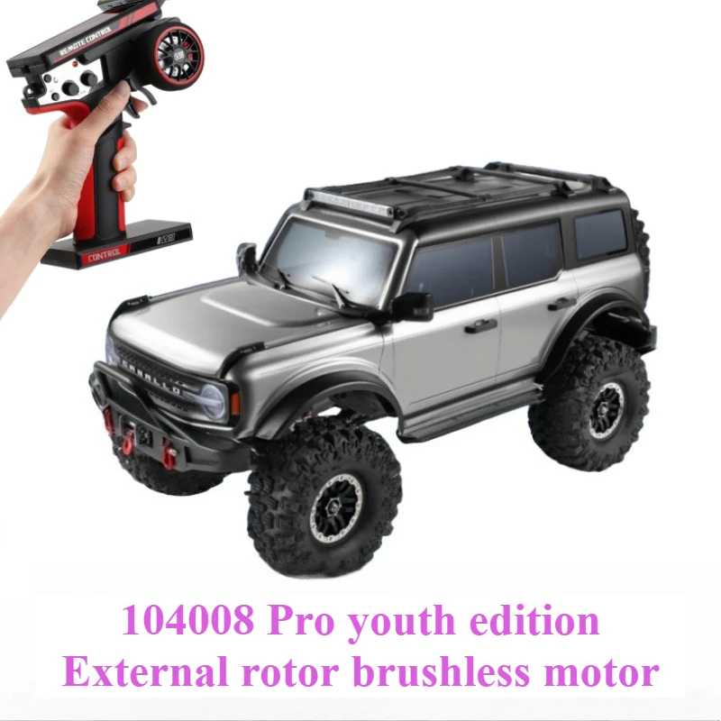 Радиоуправляемый краулер WL 104006 Pro 1/10, бесщеточный, 4WD, с блокировкой переднего и заднего дифференциала, металлическим корпусом, светодиодными фарами, RTR, перезаряжаемый, для любых дорог Радиоуправляемые игрушки