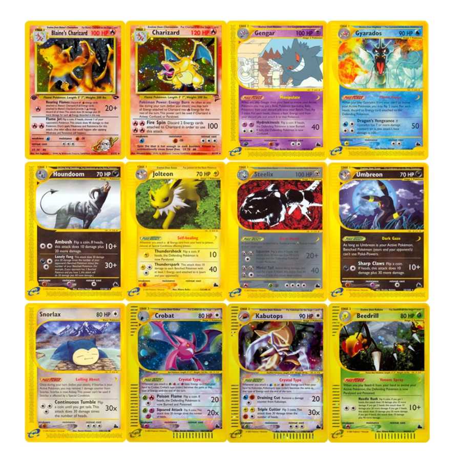 Коллекционные карточки Pok&eacute;mon 1996: Чаризард, Хаунддом, Форретрис, Мачамп &mdash; Прокси-карты PTCG, Фольгированные карты, Игрушки для детей Хобби и коллекционирование