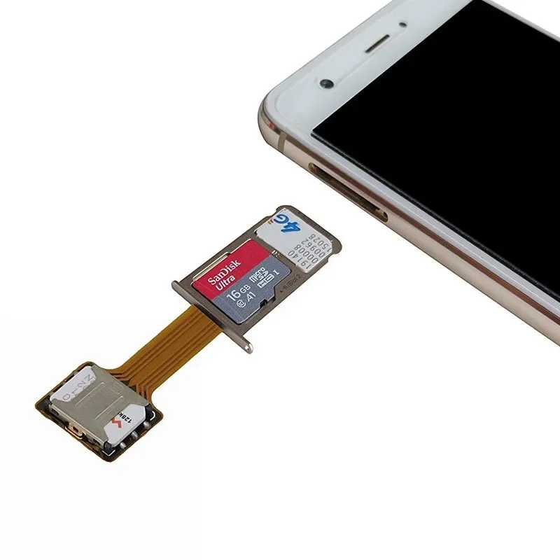 Адаптер для карты расширения Dual SIM Micro SD Практичный универсальный TF гибридный удлинитель SIM-слота Nano Cato для карты смены телефона Android SIM-карты и аксессуары