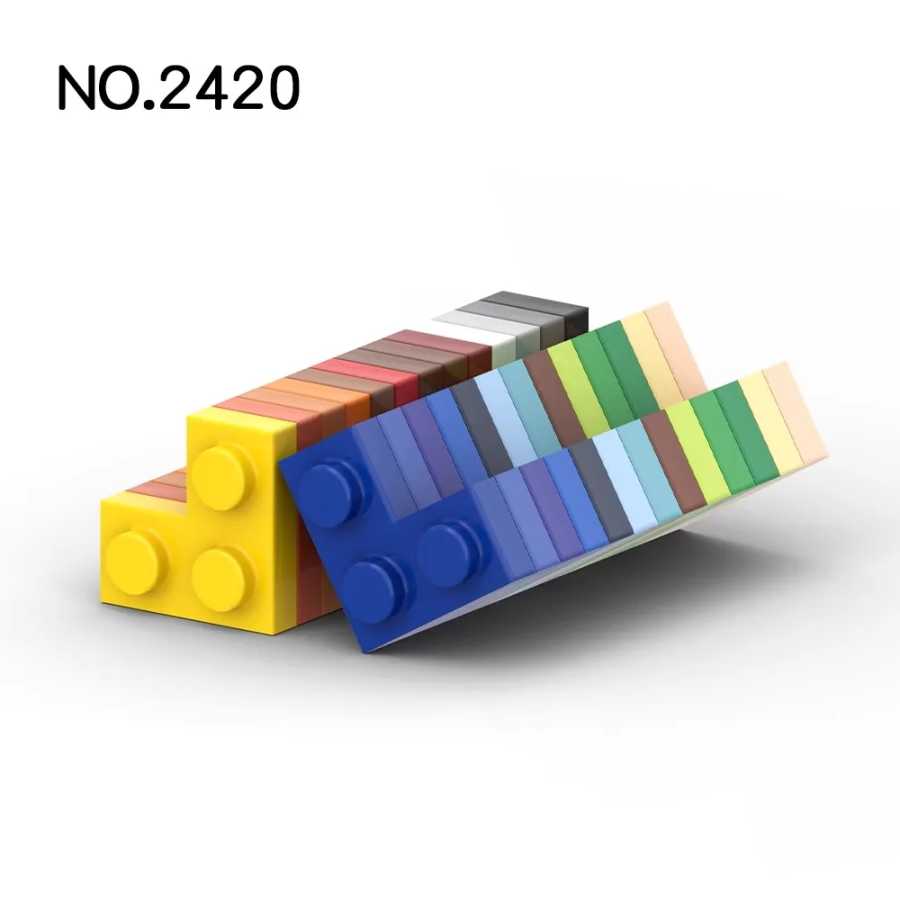 Фотография №3 товара 20 шт. детали MOC, пластина 2420, 2x2, угловые совместимые кирпичи,