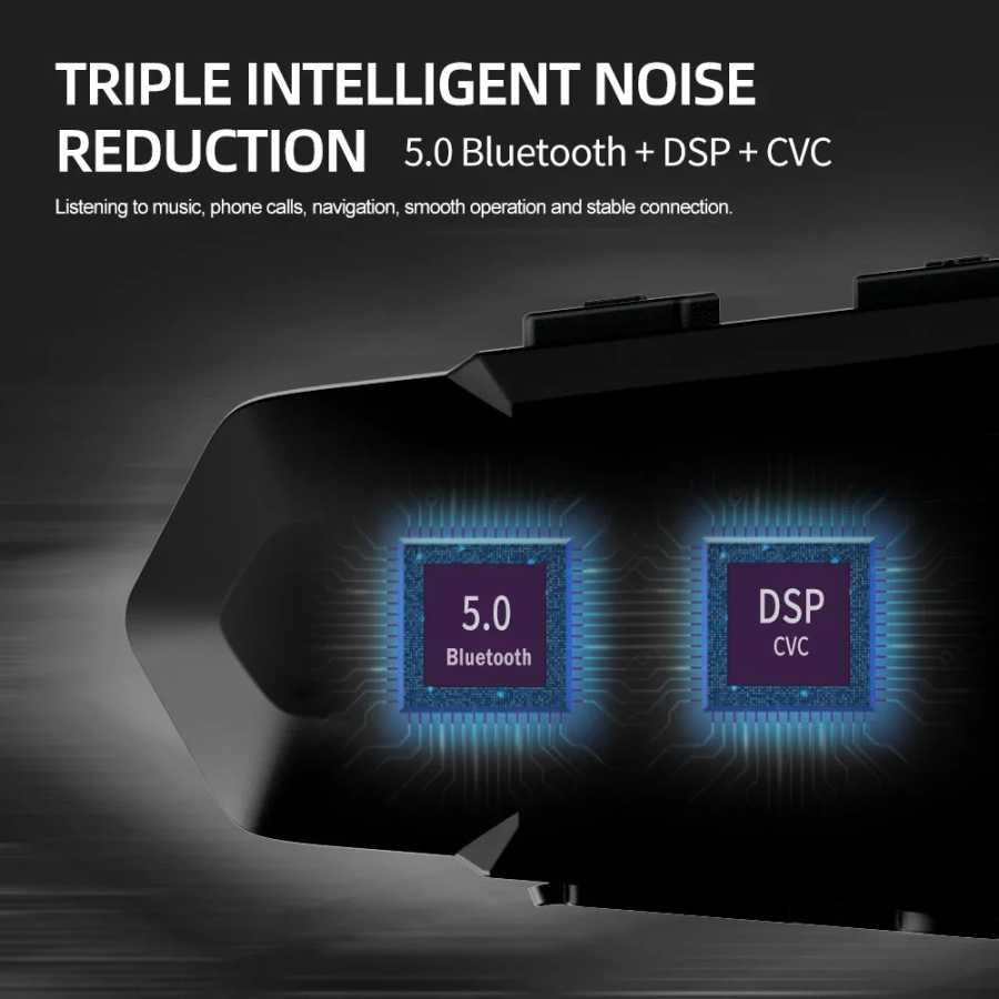 Фотография №1 товара X1 Plus мотоциклетная Bluetooth 1000 м домофонная гарнитура для шлема