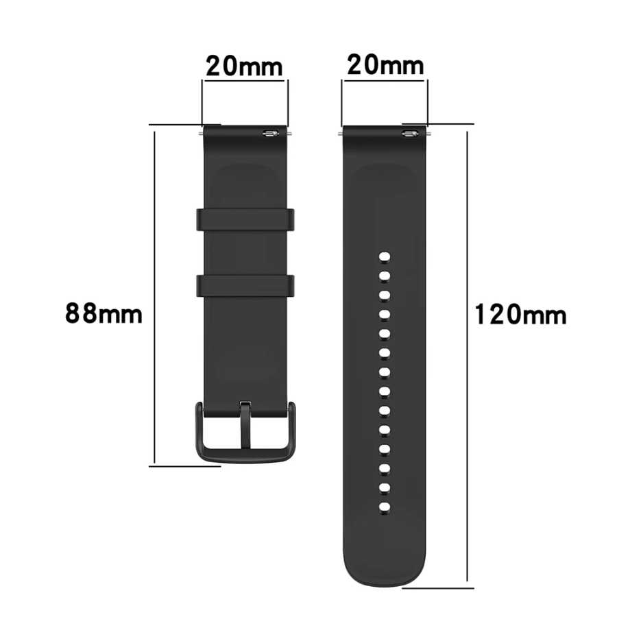 Фотография №5 товара Силиконовый ремешок 20 мм для Huami Amazfit GTS 4/2 Mini