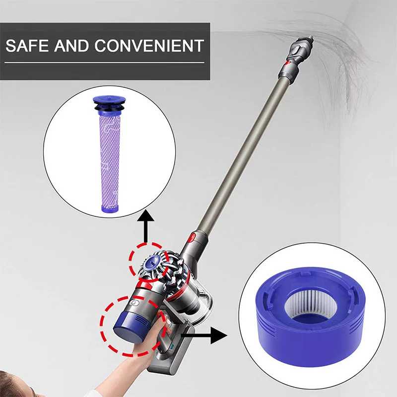 Фотография №1 товара HEPA-фильтр для Dyson V8 V7, аксессуары, робот-пылесос, моющийся фильтр, запасные