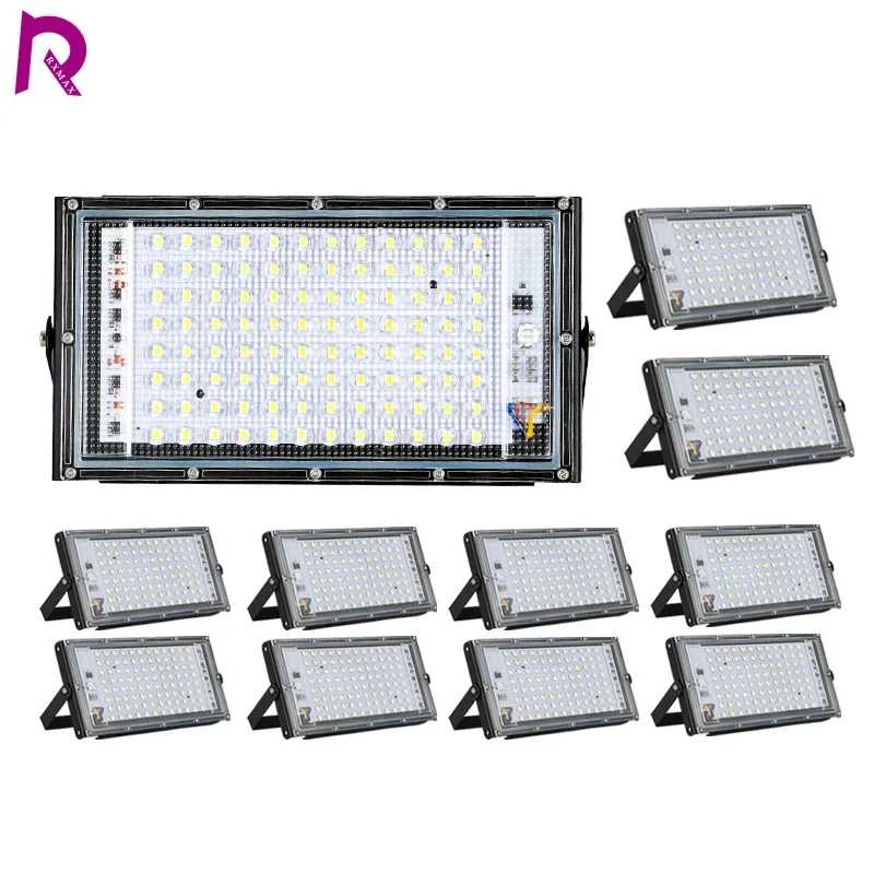 Светодиодный прожектор 50W 100W AC 110V 220V, уличный светильник, проектор, наружный, IP65, водонепроницаемый, для сада Наружное освещение