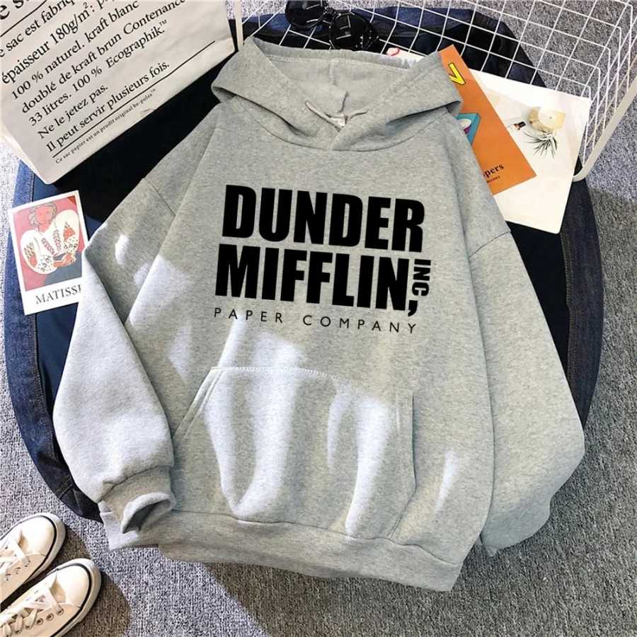 Толстовка с капюшоном The Office Dunder Mufflin INC, толстовка с длинным рукавом Schrute, мужские и женские толстовки, повседневный пуловер, свитер с капюшоном Толстовки и свитшоты