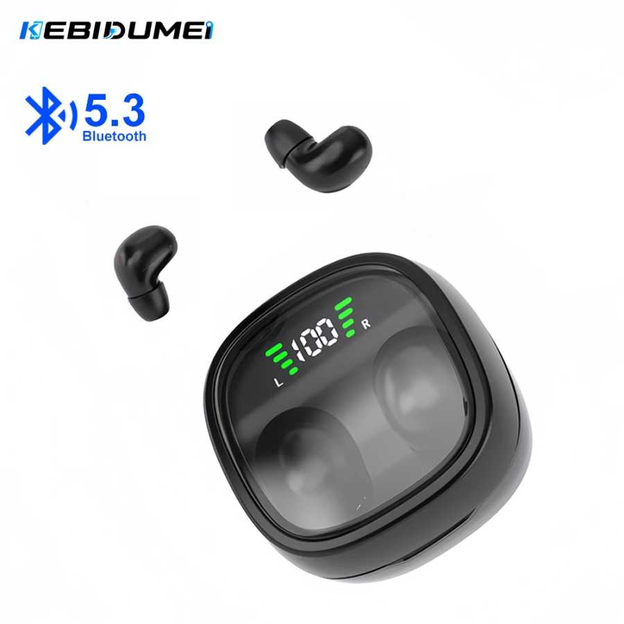 Мини-наушники KEBIDUMEI, Bluetooth 5,3, невидимые наушники для сна, Hi-Fi стереозвук, беспроводные гарнитуры с шумоподавлением Портативное аудио и видео