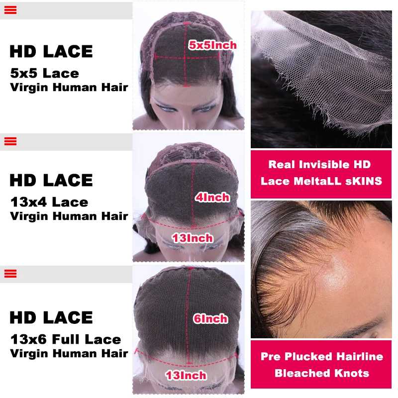 Фотография №5 товара Queen Hair Real HD Lace Wig Raw Human Hair 13x4