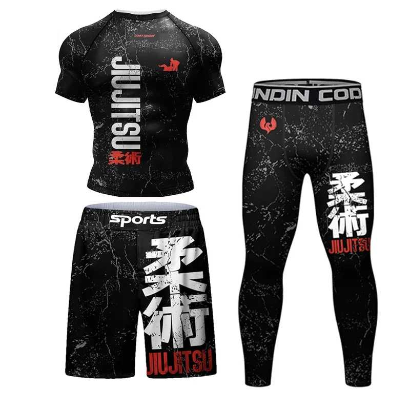 Фотография №2 товара Новый джиу джитсу Рашгард майка MMA + брюки для мужчин