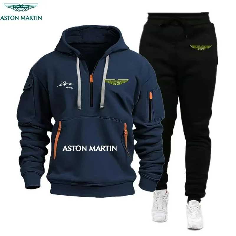 Фотография №1 товара Комплект из худи и брюк Aston Martin 2026: теплый, повседневный,