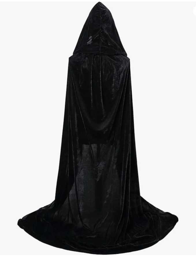 Фотография №3 товара Рождественский бархатный плащ Grim Reaper на Хэллоуин, длинная накидка с