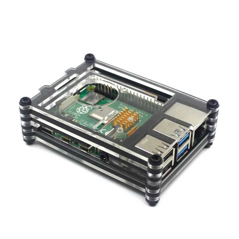 Фотография №1 товара Чехол Raspberry Pi 4 B с радиатором для установки камеры,