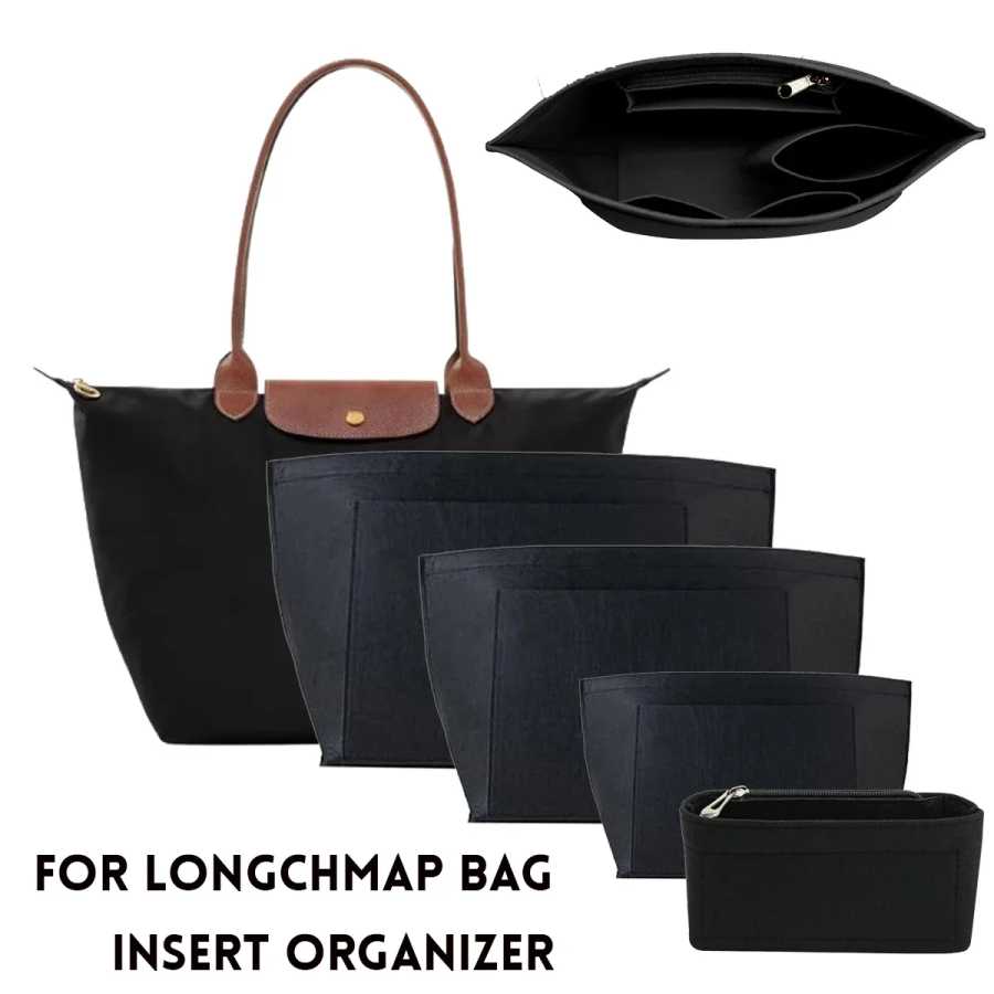 Вставка-органайзер для Longchamp, большая маленькая сумка-тоут мини-размера, фетровая сумка для хранения, вставка для кошелька, сумки-вкладыши, аксессуары Детали и аксессуары для сумок