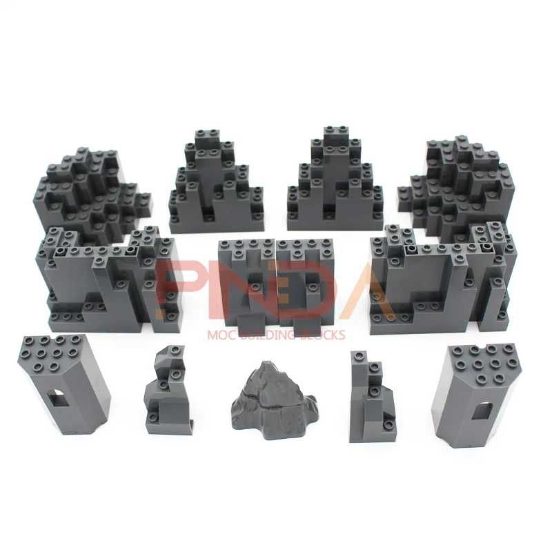 Фотография №1 товара Moc Bricks Castle Mountain Rockery 5 шт. для замка садовые