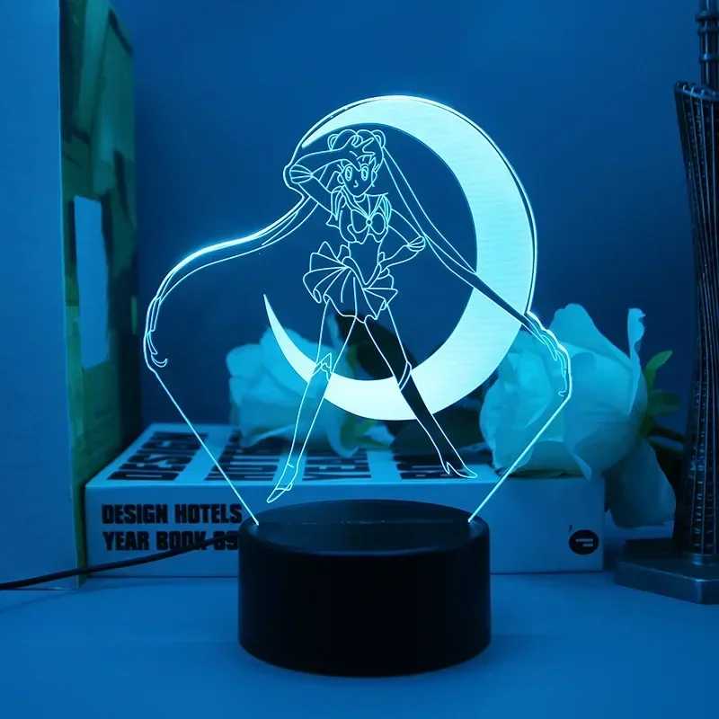 Фотография №4 товара Акриловая 3D LED-лампа «Сейлор Мун» с Усаги Цукино, ночник для