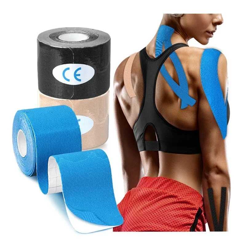 5-10 см спортивная лента Kinesio, мышечная кинезиологическая эластичная пластырь для облегчения боли в коленях, спортивные наклейки для восстановления, фитнес-бинты Фитнес и тренажёры
