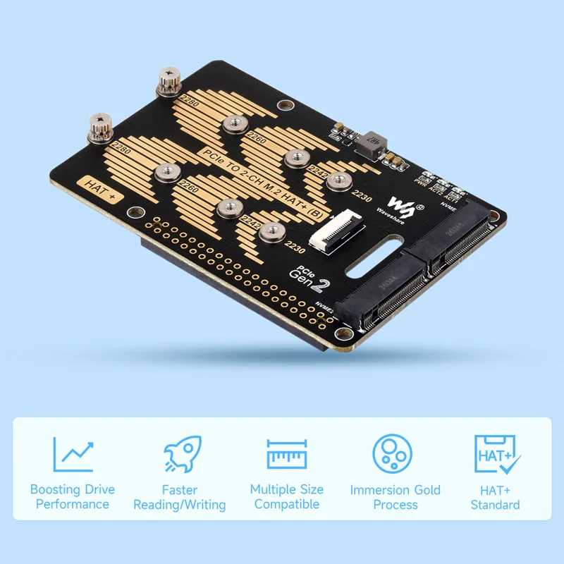 Фотография №5 товара Материнская плата Raspberry Pi 5 PCIe на 2CH M.2 NVMe