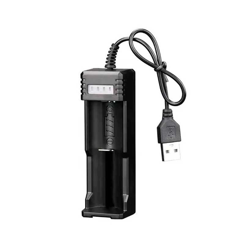 Новое универсальное умное зарядное устройство USB с одним разъемом 18650, зарядное устройство для литиевой батареи 26650 3,7 в-4,2 в, внешний аккумулятор с подсветкой Аксессуары и запчасти