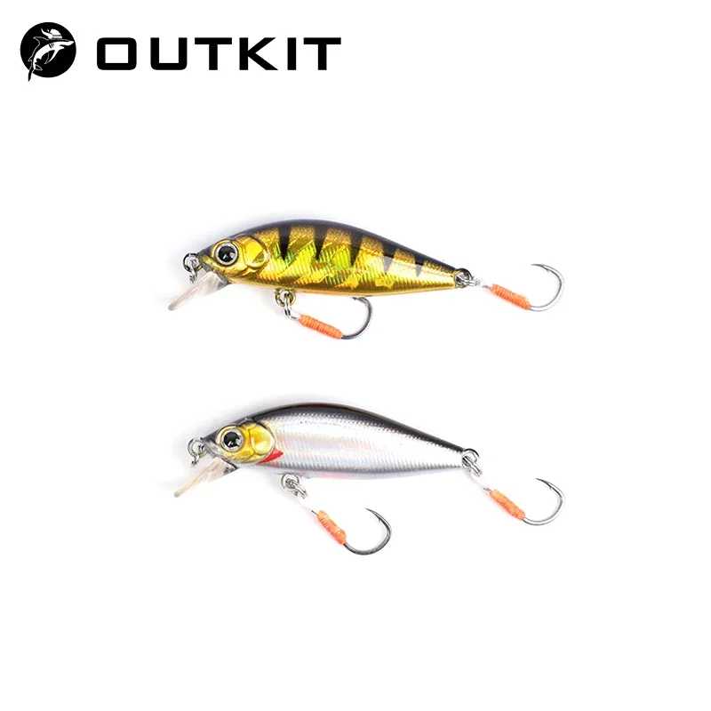 OUTKIT 2022 Новое поступление, маленькие приманки японского дизайна, рыболовная приманка, 3,2 г, 45 мм, тонущая мини-жесткая приманка гольяна для окуня, форели, окуня Для рыбалки