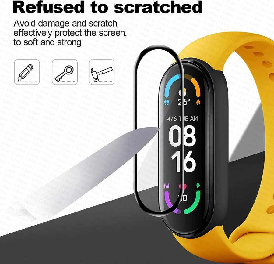 Фотография №3 товара Защитная пленка для экрана, мягкое стекло для Xiaomi mi band