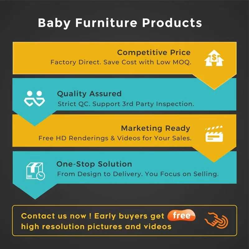 Фотография №5 товара Детская кроватка CLAF BEBE 2026: современная регулируемая деревянная кроватка для