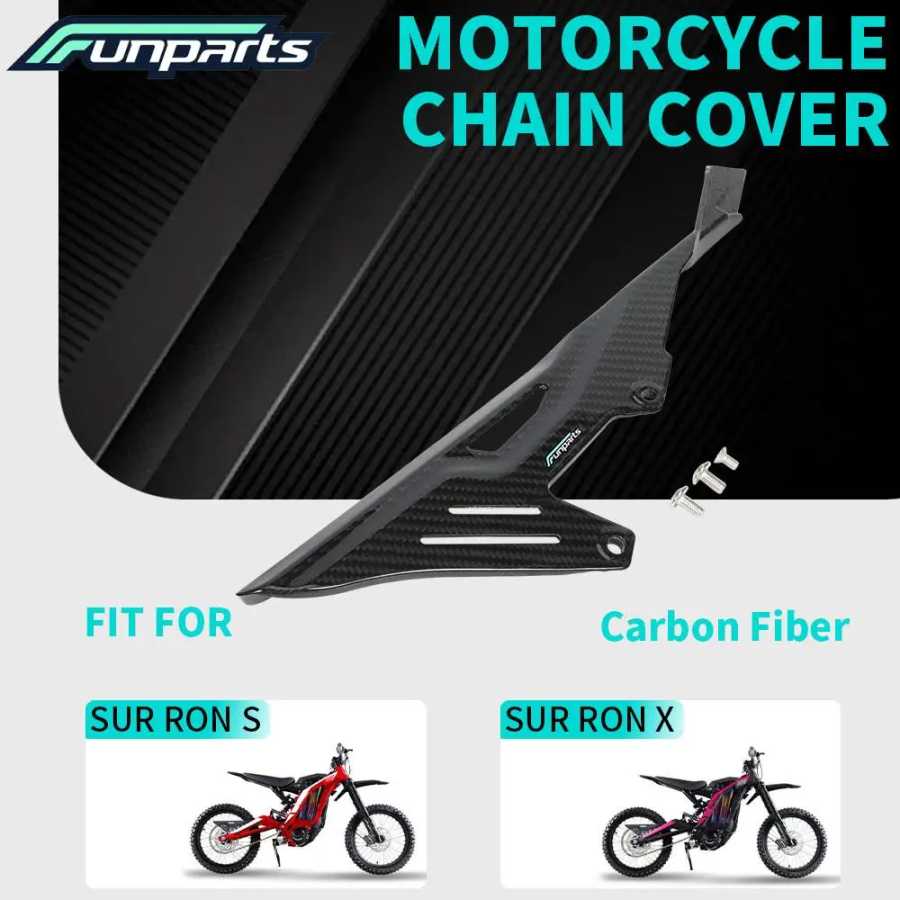 Funparts мотоциклетный чехол для цепи из углеродного волокна, защита цепи для Surron Lightbee X S, электрический велосипед для бездорожья, электровелосипеды Модификация & Защита