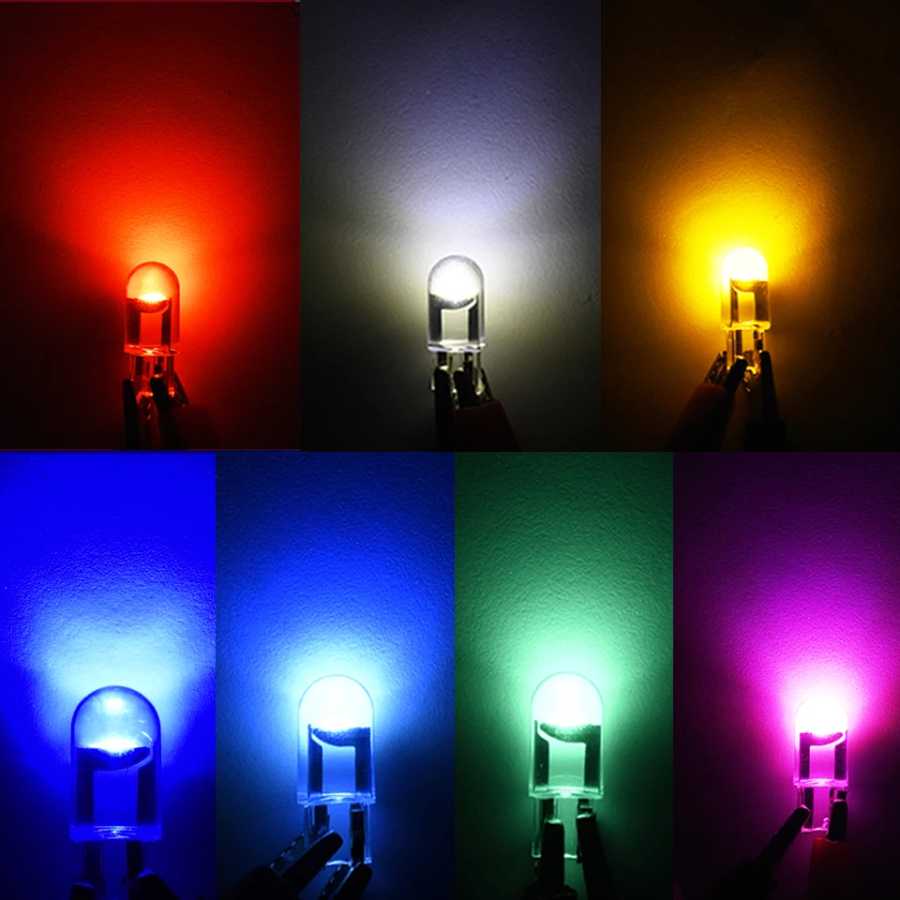 Фотография №5 товара 2xНовейший W5W Led T10 Автомобильный светильник COB Glass 6000K Белый