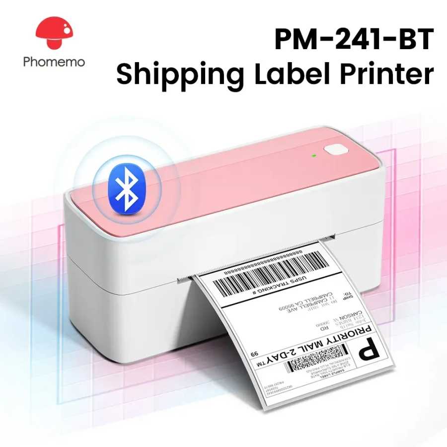 Phomemo 241 Bluetooth термопринтер этикеток Беспроводной небольшой принтер транспортных этикеток 4X6, совместимый с iPhone Android Mac Window Оргтехника
