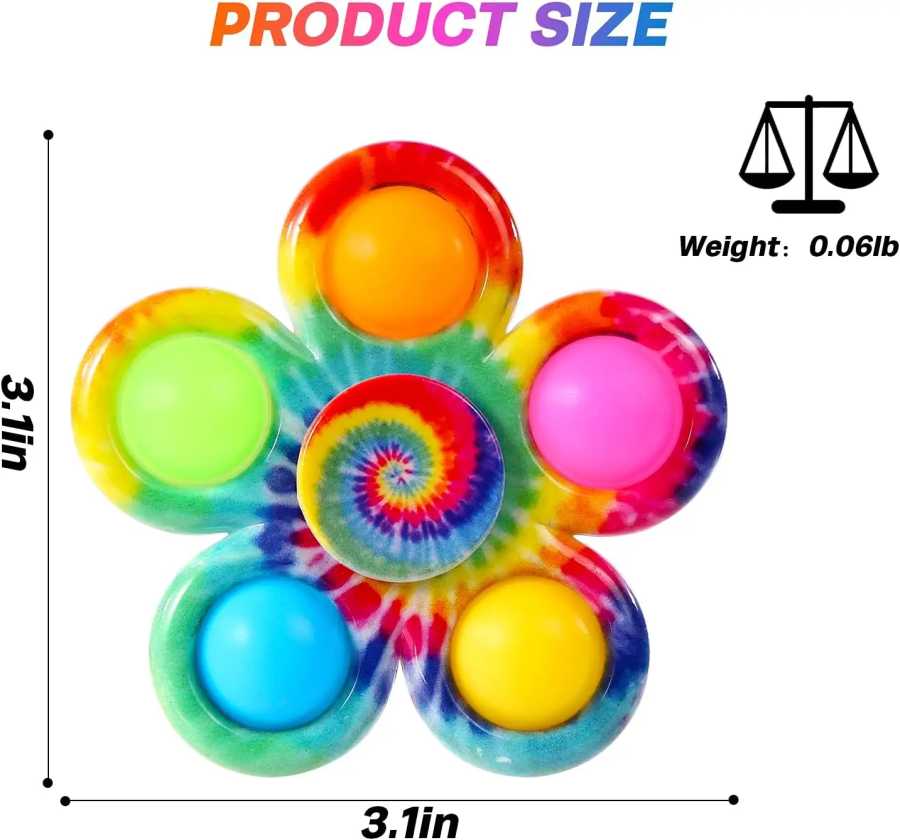 Фотография №2 товара Спиннер Сенсорные поп-игрушки на палец Tie Dye Simple Push Bubble