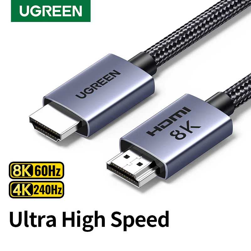 Кабель UGREEN HDMI 8K/60 Гц для PS5 Xiaomi TV Box, высокоскоростной сертифицированный кабель 8K @ 60 Гц, 48 Гбит/с, Dolby Vision HDCP2.3 Аксессуары и запчасти
