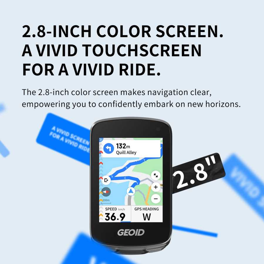 Фотография №1 товара GEOID CC700 Pro Велосипедный компьютер GPS 2,8-дюймовый сенсорный экран Велосипедный