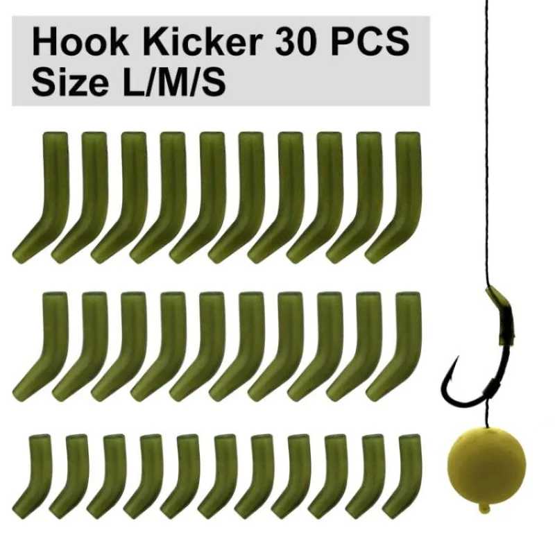 30 шт., крючки для ловли карпа, Kickers D Rig Kicker, выравниватели, крючки, рукава, оснастки, все цвета, аксессуары, концевые клеммы, снасти Для рыбалки