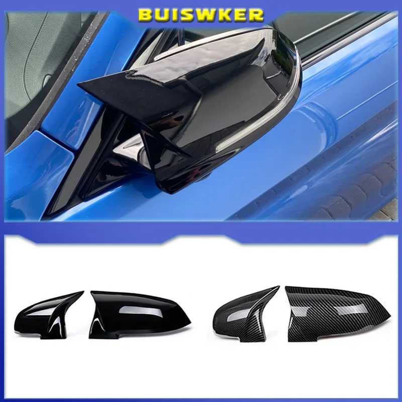 Для Bmw 1 2 3 4 X Series Крышка зеркала F20 F21 F87 M2 F23 F30 F32 F36 X1 E84 Глянцевая черная крышка бокового зеркала Задний вид - Стиль M4 Детали экстерьера