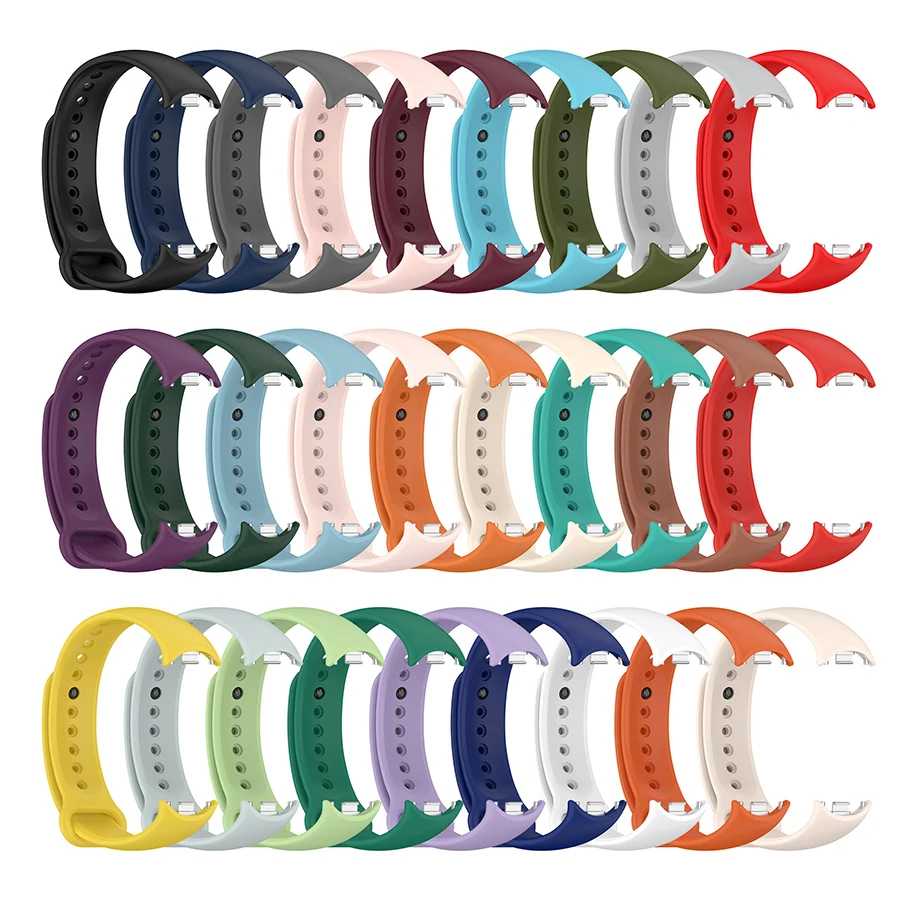 Силиконовый ремешок для Xiaomi Mi Band 9/8 NFC, спортивный резиновый браслет, ремешок-браслет, аксессуары для Xiaomi Smart Band 10 Умная электроника