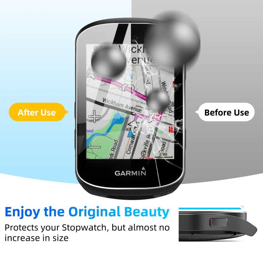 Фотография №2 товара 2 шт. защитных стекол + силиконовый чехол для Garmin Edge