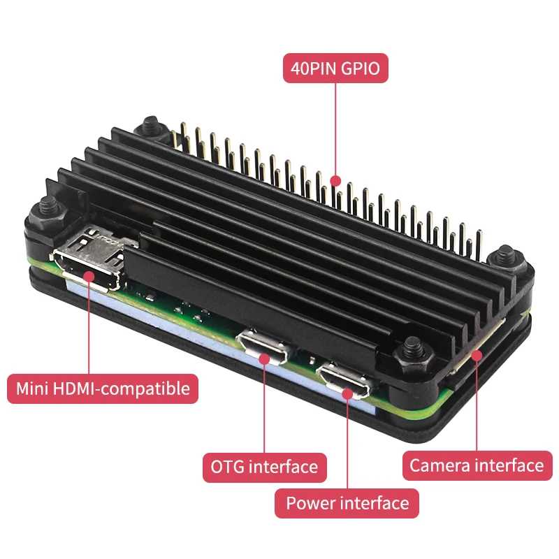 Фотография №3 товара Алюминиевый корпус Raspberry Pi Zero 2 Вт, металлический корпус, пассивный