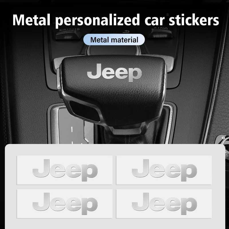 Для Jeep 3D металлические автомобильные креативные наклейки водонепроницаемые наклейки аксессуары для интерьера Cherokee Patriot Liberty Wrangler JK JL Аксессуары для салона
