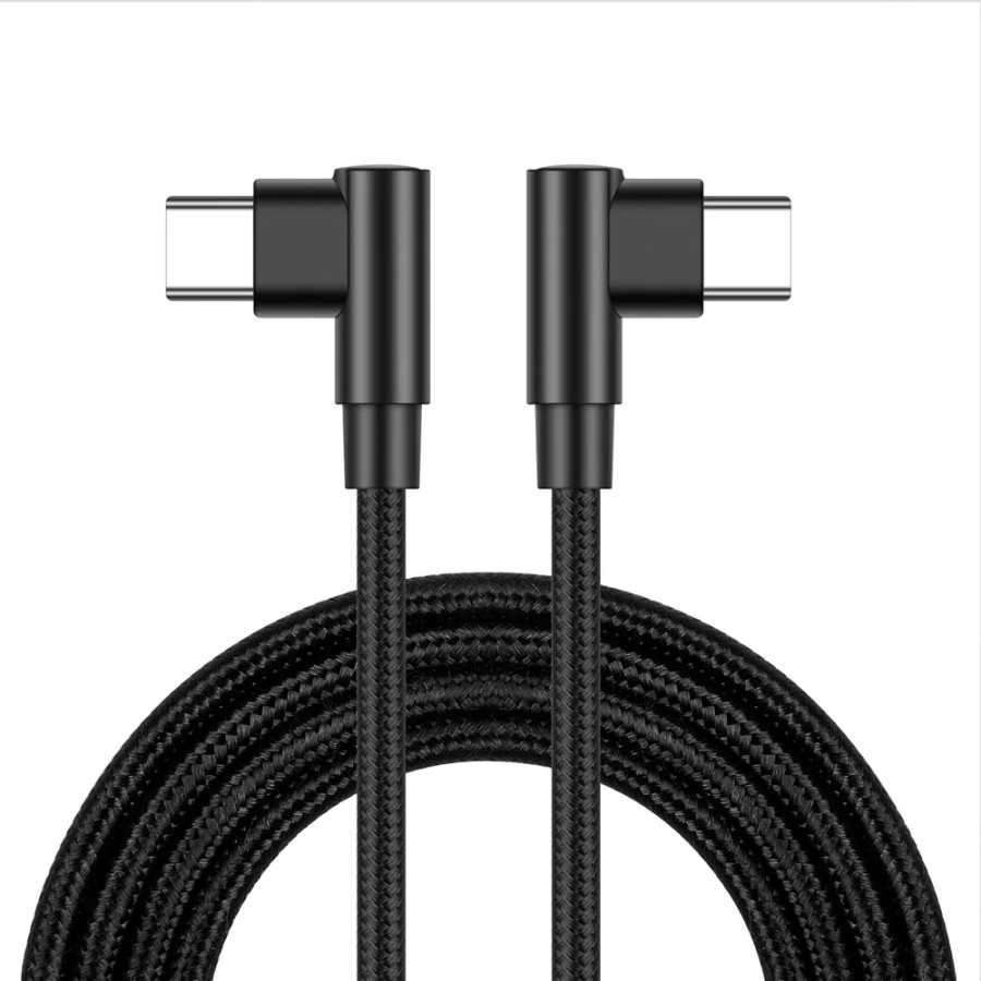 Фотография №5 товара Кабель USB-C 90 градусов, 65 Вт, короткий, для быстрой зарядки
