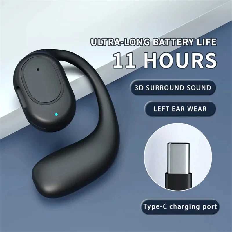 Беспроводные наушники Bluetooth-гарнитура с микрофоном костной проводимости Handsfree наушники с шумоподавлением для вождения Audifonos Портативное аудио и видео