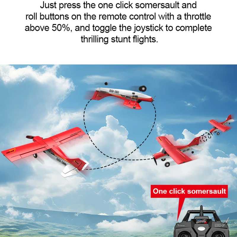Фотография №2 товара QIDI560 M7 RC Самолет Внедорожный 4-канальный самолет с дистанционным управлением